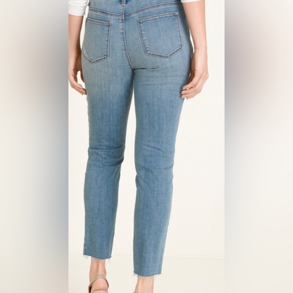 Chico’s So Slimming Beaded Vines Girlfriend Ankle Jeans - Picture 9 of 11